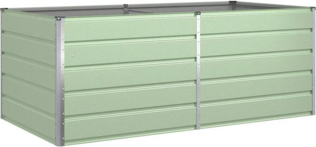 vidaXL Pflanzkübel aus verzinktem Stahl in Hellgrün B: 195 cm, T: 100 cm, H: 45 cm - Bild 1