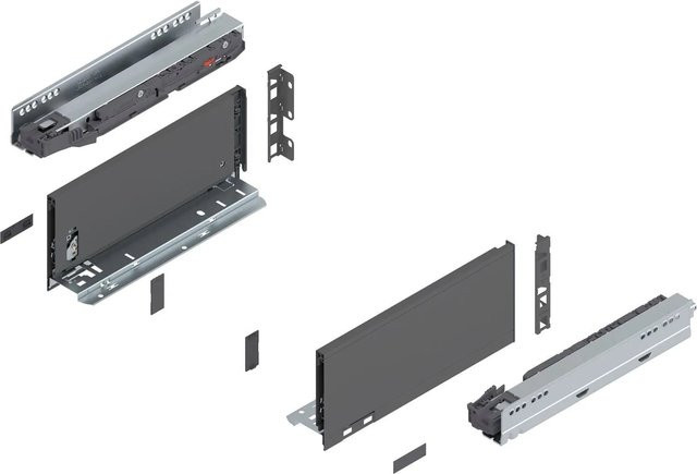Blum Legrabox Pure Set Schubladenauszug Tip-On Vollauszug Oriongrau 1 Paar Tiefe: 300 mm - Bild 1