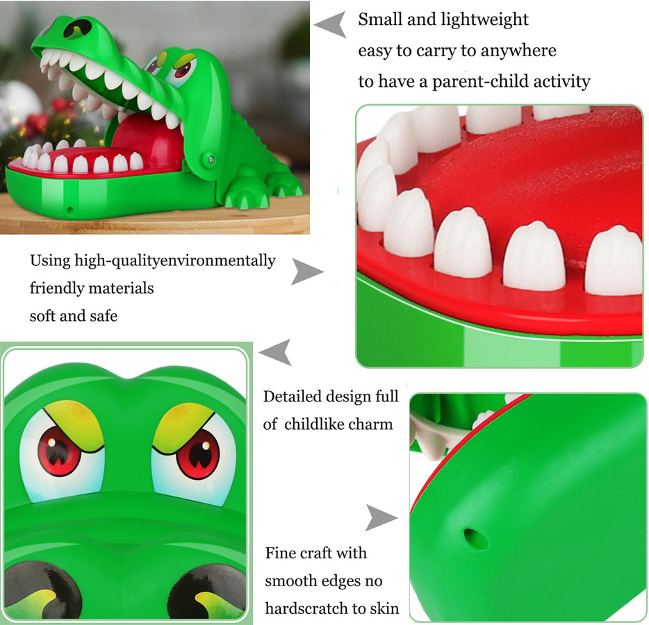 Yiran toy Krokodilzähne Fingerbeißen Spielzeug Mehrspieler-Spielparty Streich Requisiten Handbiss-Trick Dekompression Anti-Stress-Spielzeug - Bild 5