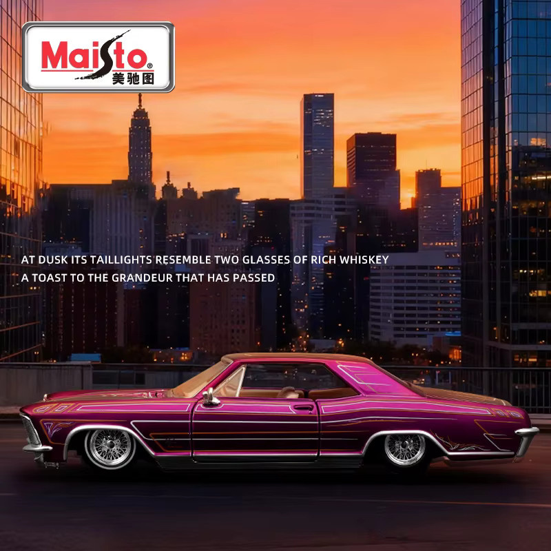 Maisto Buick Riviera 1965, Automodell, 1:26, Metall, Lila - Bild 2