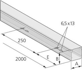 Pflitsch Installationskanal PIK 100/60 in Grau, Länge: 200 cm - Bild 1