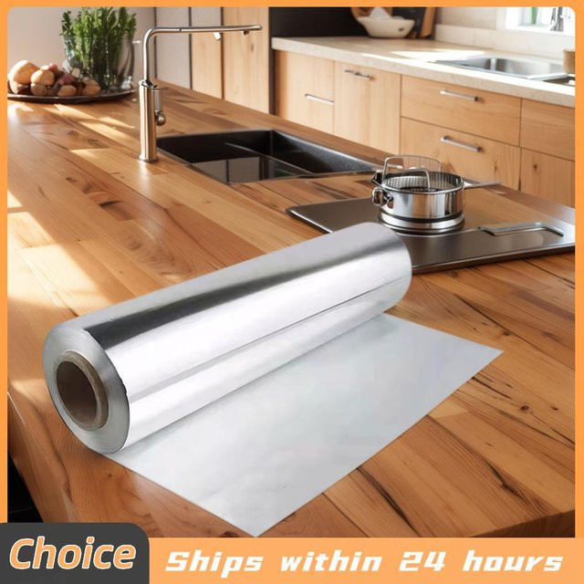 APWIKOGER Einweg-Alufolie aus Aluminium in Silber, lebensmittelecht zum Aufbewahren und Kochen, Länge: 31 cm, Breite: 4,2 cm - Bild 1