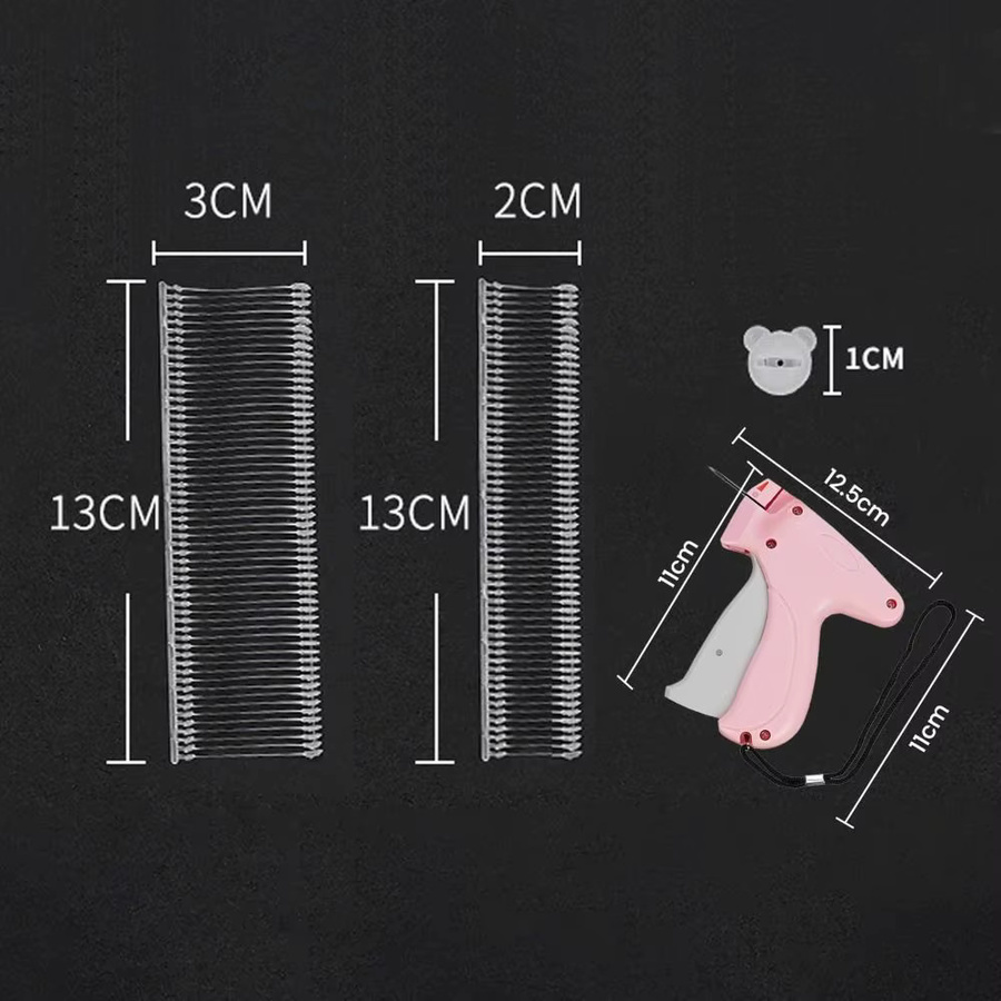 Tragbare Mikrostich-Tag-Pistole zum Fixieren von Kleidung mit Schnallen in Weiß oder Pink - Bild 2