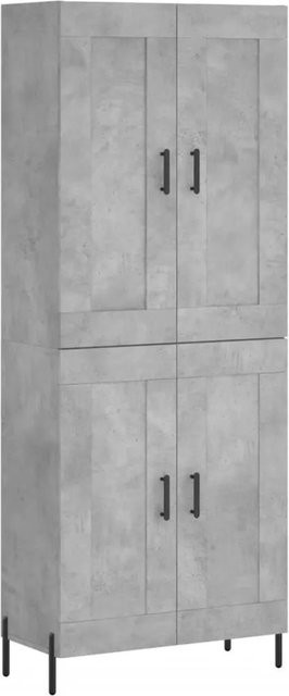 vidaXL Highboard Betongrau aus Holzwerkstoff und Eisen, B/T/H: 69,5 x 34 x 180 cm - Bild 1