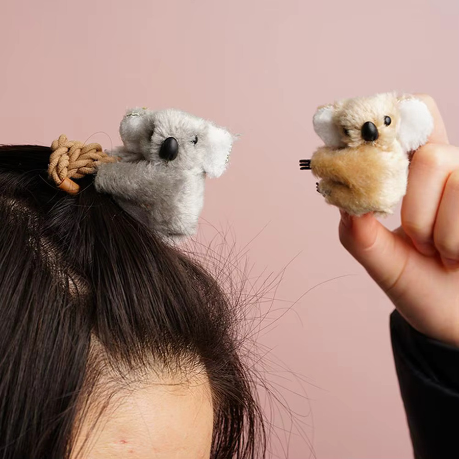 Haarclip Koala, Plüsch, Haar Dekoration - Bild 2