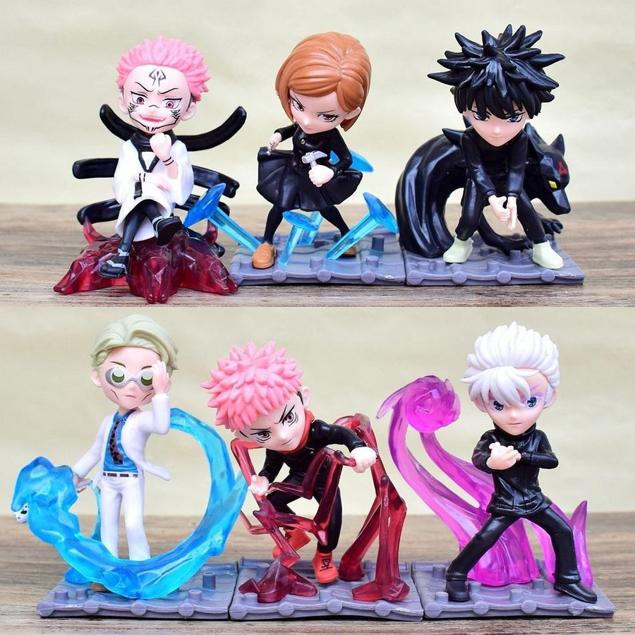 Fashnics Jujutsu Kaisen Actionfigur Satoru Gojo und Sukuna 6-teiliges Set - Bild 3