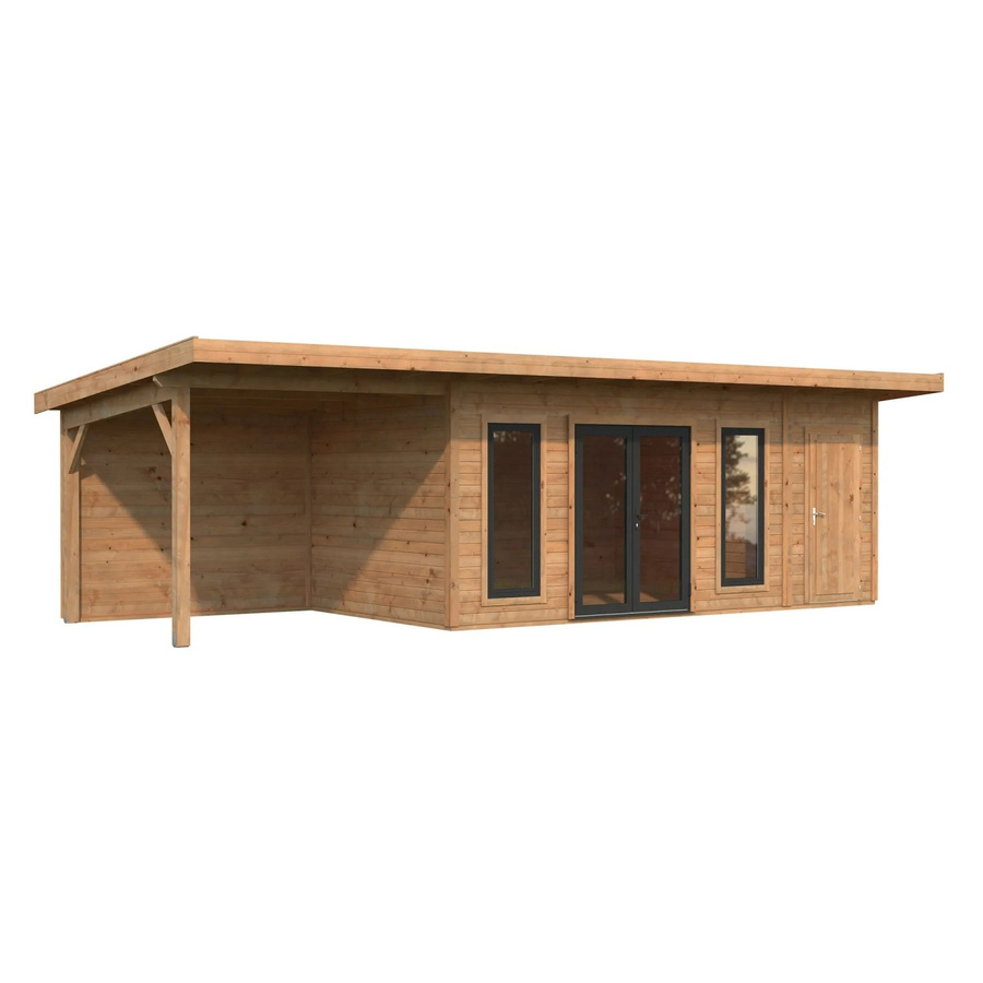 Palmako Holz-Gartenhaus Aurelia mit Pultdach in Braun inkl. Boden und modernem Design, B/T/H: 889 x 300 x 264 cm - Bild 2
