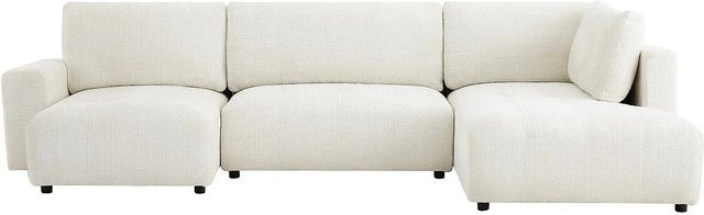Celaro Ecksofa in Beige mit Chenille-Stoff, Breite: 352 cm - Bild 1