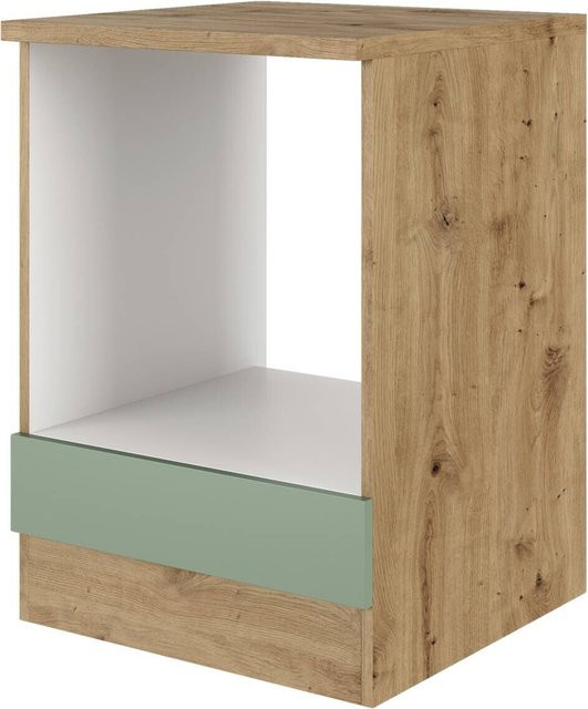 Flex-Well Herdumbauschrank Cara in Schilfgrün matt und Artisan Eiche, B/H/T: 60 x 85 x 60 cm - Bild 3