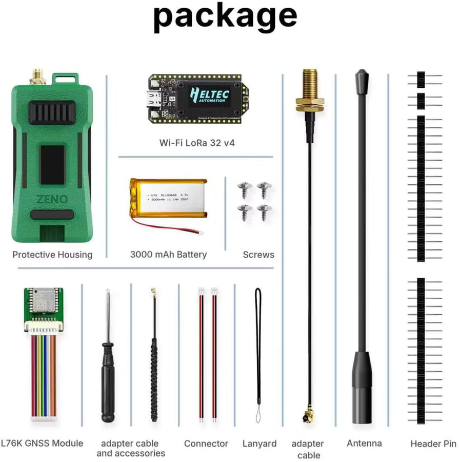 Heltec V4 ESP32 LoRa 32 Entwicklungsboard Meshtastic Kit mit Gehäuse, ESP32-S3 SX1262 27dBm OLED-Display, WiFi IoT Arduino, Grün - Bild 5