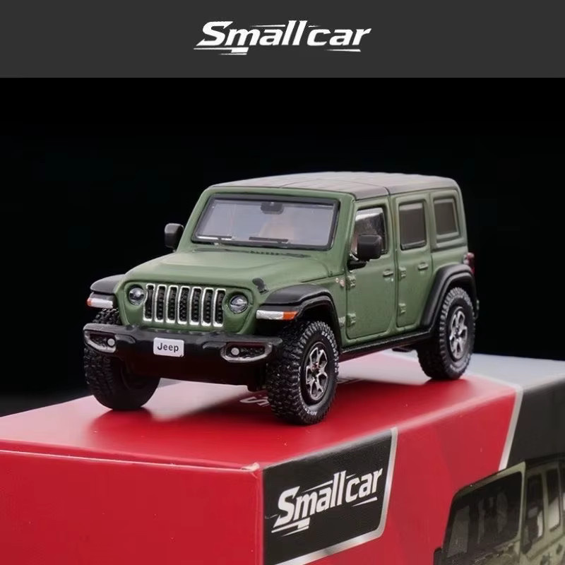 MAKEDA Jeep Wrangler Rubicon SUV Modellauto, 1:64, Metall, Rot, Grün - Bild 1