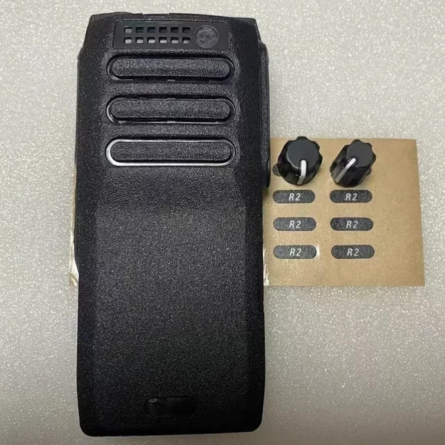 Motorola R2 Walkie Talkie Ersatz-Front-Outer-Gehäuse-Abdeckungsschale in Schwarz und Rot - Bild 1