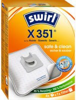 Swirl Staubsaugerbeutel X 351 EcoPor in Weiß, 4 Stück - Bild 1
