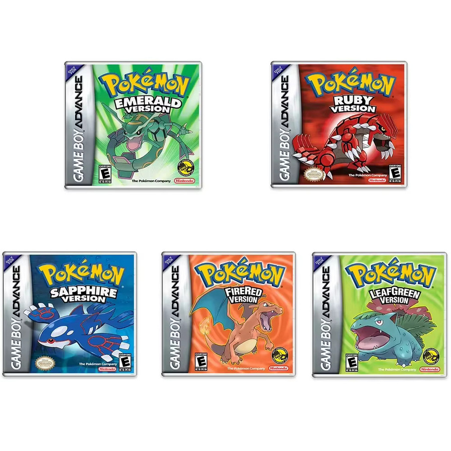 Bandai Pokemon Videokartusche Smaragd Saphir Serie in Rot für GBA GBC NDSL GBM und SP - Bild 2