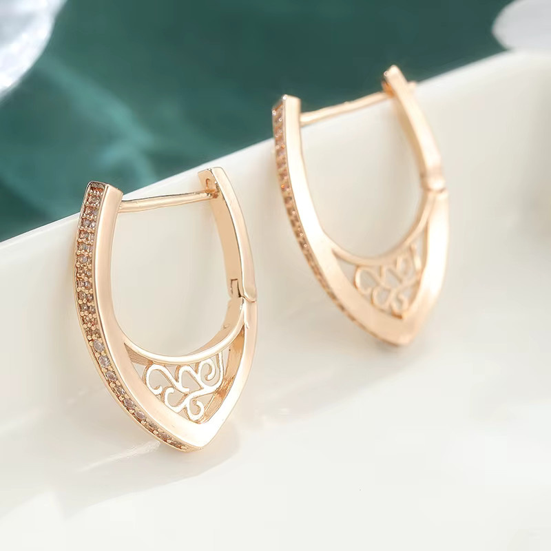YoYo Ohrringe, Zirkonia, Gold, Messing, Damen - Bild 2