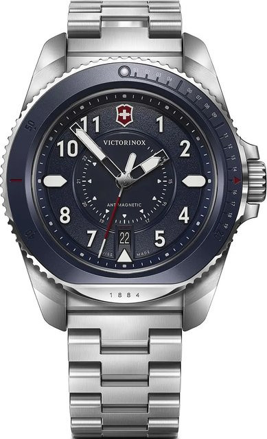 Victorinox Herrenuhr, Quarz, Edelstahl, Schwarz, 43 mm, 20 ATM - Bild 1