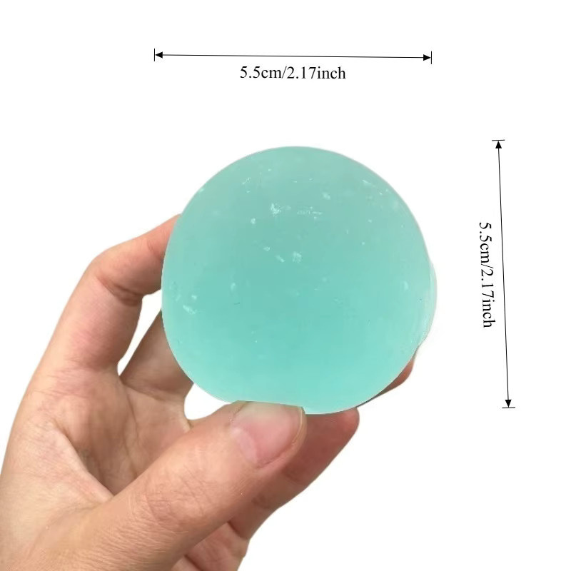 SHINEHENG Squishy Blaues Maltose-Fidget-Spielzeug, Weiches Rosa Mochi, Sensorisches Quetschspielzeug, Kokosnussöl-Ball - Bild 3