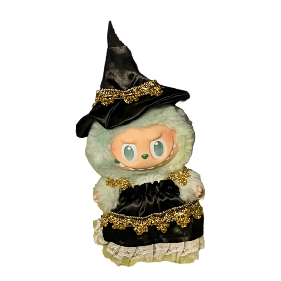 BANGSHE Labubu Halloween Kürbis Outfit, Zubehör, Orange Schwarz - Bild 3