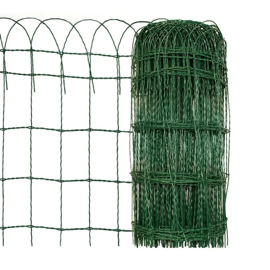 Karat Ziergeflecht Grün Zaungeflecht für die Beetbegrenzung aus Stahl und PVC, Höhe: 40 cm, Länge: 1000 cm, Maschenweite: 15 x 9 cm - Bild 2