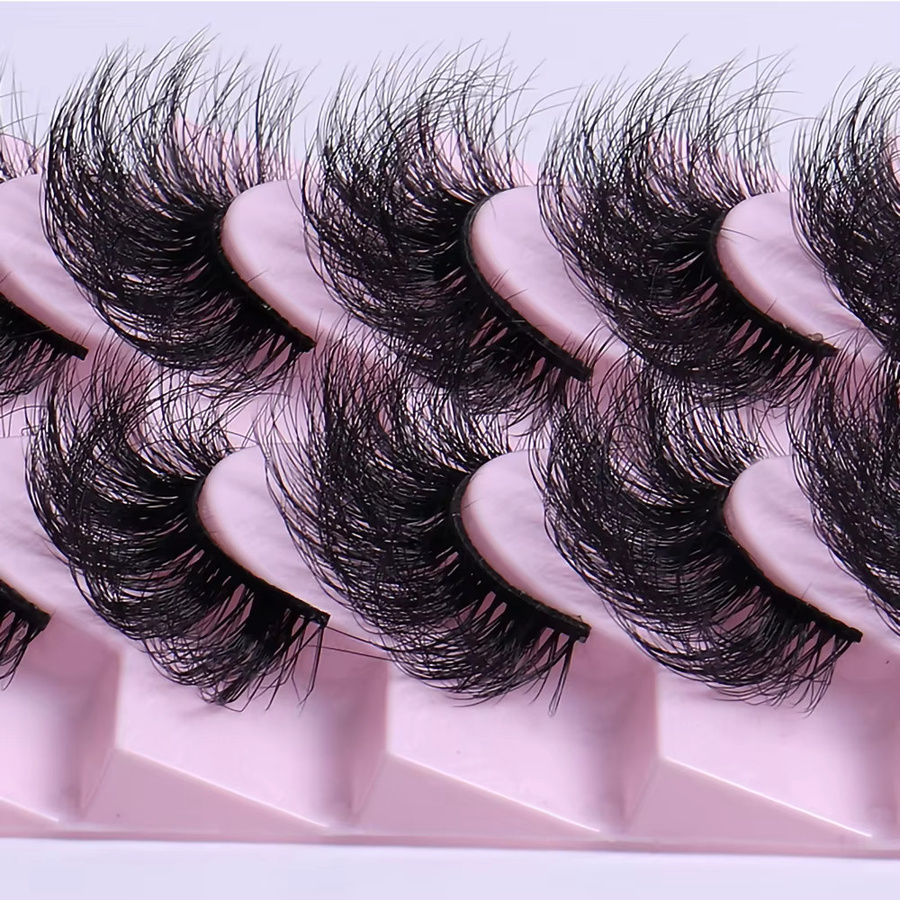 JIEFUXIN Künstliche Wimpern, 10 Paar, Black, Unisex - Bild 2