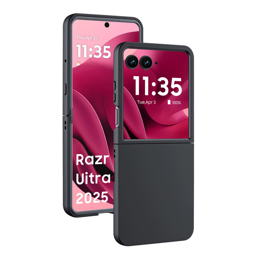 Robuste und stoßfeste Schutzhülle für Motorola Razr 2025 Ultra mit Scharnierschutz in Schwarz - Bild 5