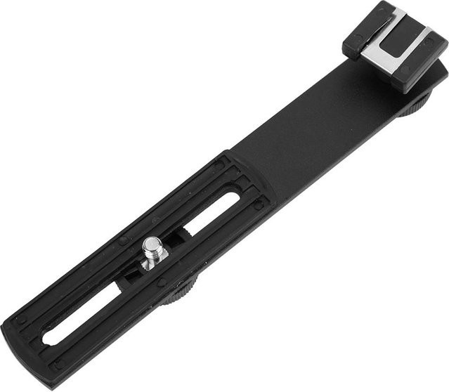 Shoemst Querstangenhalterung für Fotoausrüstung aus Aluminiumlegierung mit Doppelkopf und externem Blitz in Schwarz - Bild 1