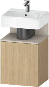 Duravit Waschtischunterschrank Qatego in Tau und Eich Nat, B/T/H: 44 x 35 x 64,5 cm - Bild 1