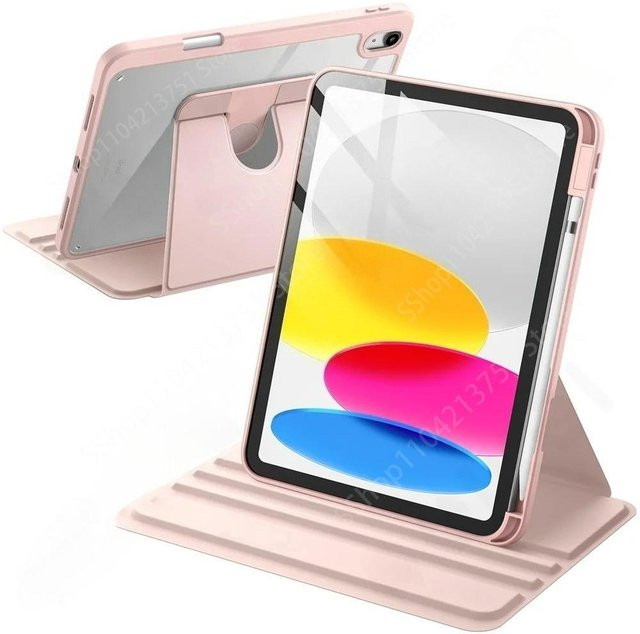 Drehbares Tablet-Case für Apple iPad mit Stifthalter in Pink - Bild 1