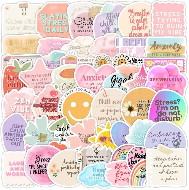 50 Stück motivierende englische Graffiti-Aufkleber in Multicolour für Tagebuch und Schreibwaren von BulingBulingStickers Store - Bild 1