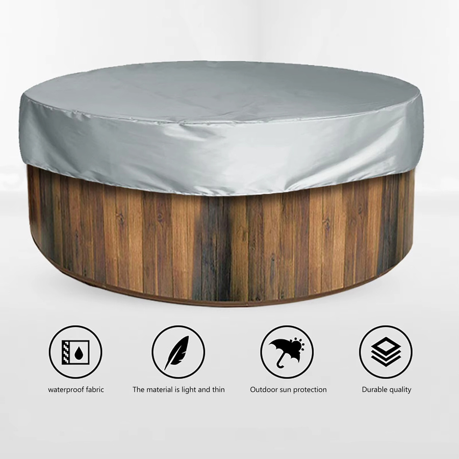 Runde Whirlpool Abdeckung UV-beständig und staubdicht für Outdoor Spa und Pool - Bild 2