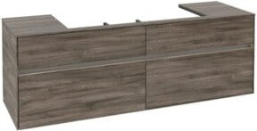 Villeroy & Boch Waschtischunterschrank Collaro in Eiche matt, Wandmontage mit LED-Beleuchtung und Innenschubladen, B/H/T: 160 x 54,8 x 50 cm - Bild 1