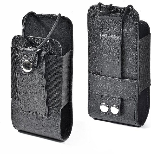 RUNUPTOP Funkgeräteholster in Schwarz, robustes Funkgeräte-Tasche mit Anti-Schwungsicherungsgurt für Kenwood, Motorola und Baofeng Zwei-Wege-Walkie-Talkies - Bild 1