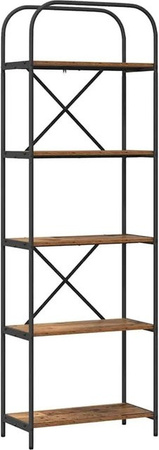 vidaXL Bücherregal aus Holzwerkstoff in Braun, Modernes Standregal für Wohnzimmer, Schlafzimmer oder Büro, B/T/H: 60 x 30 x 183 cm