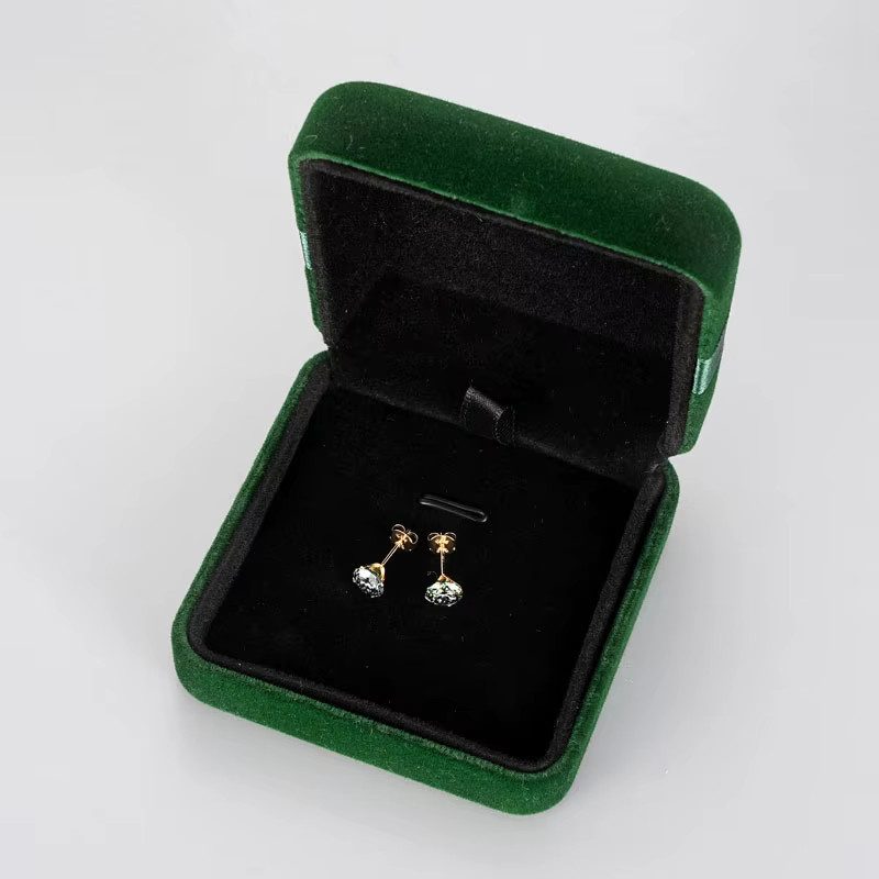 IOGOU Ohrstecker 14K Gold, Moissanit, Damen Herren - Bild 3