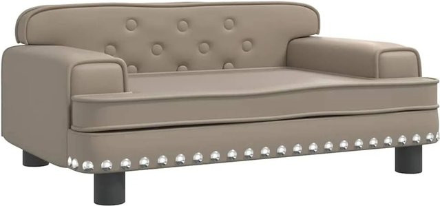 vidaXL Hundebett Sofa aus Kunstleder in Braun, B/T/H: 70 x 45 x 30 cm - Bild 1