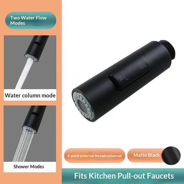 Ausziehbarer Duschkopf für Küchenarmaturen von Binchi Outdoor Product in Schwarz Matt - Bild 1