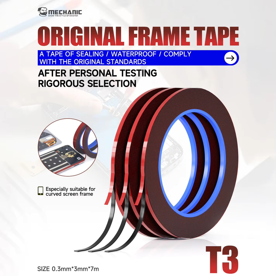 MECHANIC T3 Tape doppelseitiges Klebeband 0,3 mm zur Montage von LCD-Bildschirmen und als wasserdichtes Dichtungs-Reparaturwerkzeug für Mobiltelefone - Bild 3