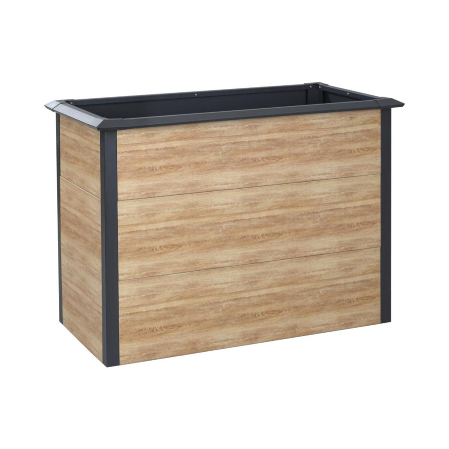 Westmann Metallhochbeet Primus-Multi Plus M mit Frühbeetaufsatz in Holzoptik Anthrazit B/T/H: 100 x 50 x 113 cm - Bild 3