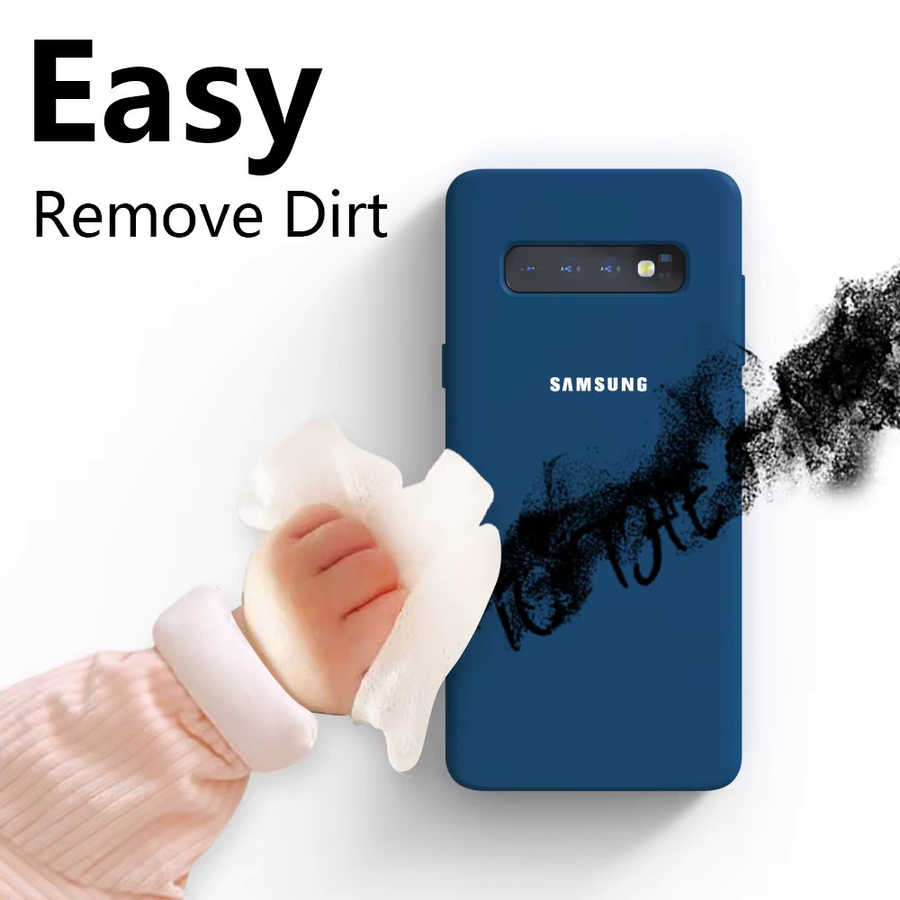 Stoßfeste Silikon Schutzhülle für Samsung Galaxy S10 S20 S21 S22 Plus S10Plus S10E A55 A54 A35 A34 A13 in Schwarz - Bild 2