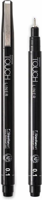 ShinHan TOUCH Liner Profi-Fineliner in Schwarz mit 0,1 mm Stärke - Bild 1