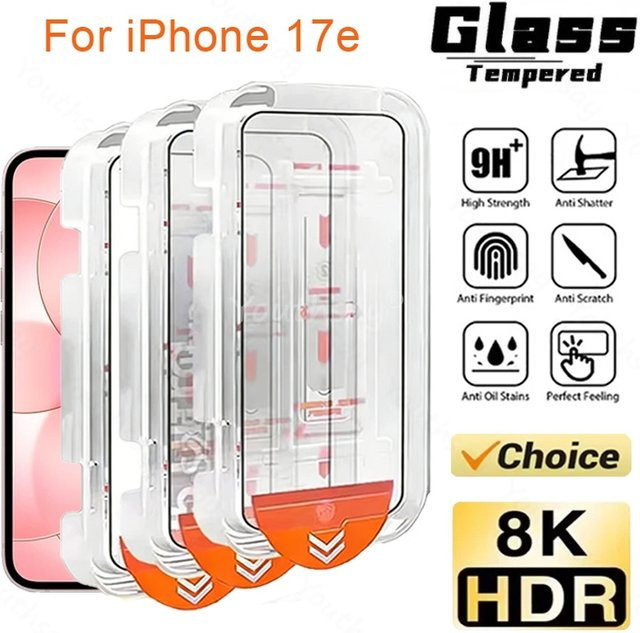 Youthsay Schutzglas für iPhone 17e, gehärtetes Glas mit oleophober Beschichtung, transparent - Bild 1