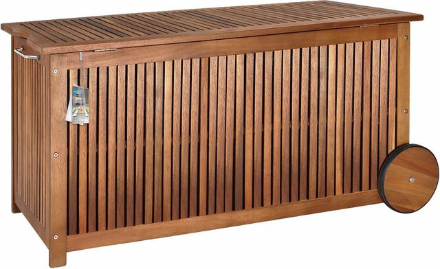 Casaria Auflagenbox aus Akazie in Braun mit klassischem Design und geöltem Finish - Bild 1