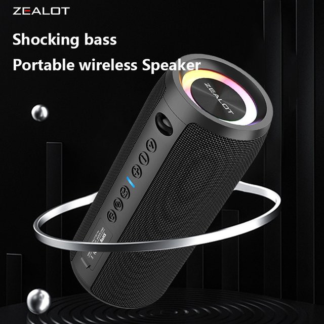 Zealot S51 Pro Kabelloser Bluetooth Lautsprecher mit 40 W Leistung und Subwoofer in Schwarz - Bild 1