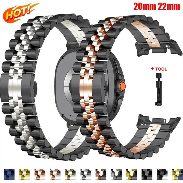 CAOWTAN Uhrenarmband Edelstahl, 20 mm, 22 mm - Bild 1