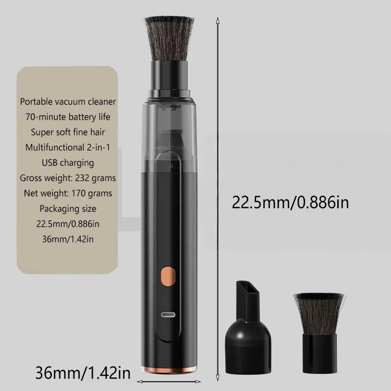 XMSJ 3-in-1 Mini Handstaubsauger in Weiß mit Saug-, Gebläse- und Wasserabsorptionsfunktion für Auto und Schreibtisch - Bild 5