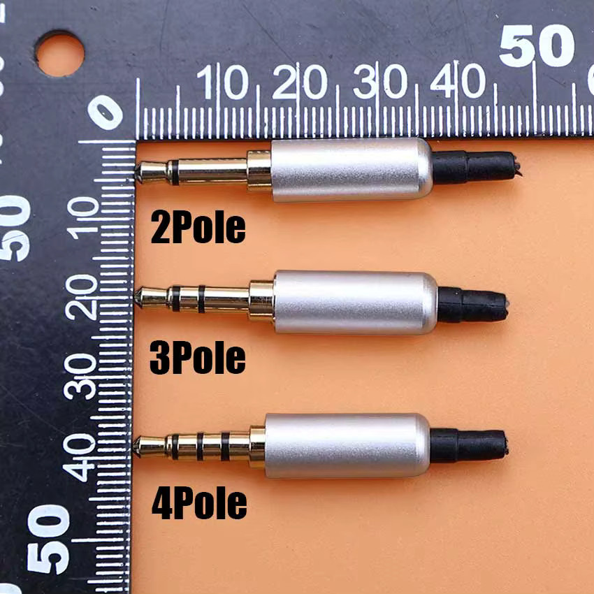 ChengHaoRan 3,5 mm Audio-Adapter DIY Lötverbinder für Mono und Stereo Kopfhörer, silber - Bild 3