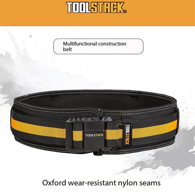 TOOLSTACK Konstruktionsgürtel aus schwarzem Oxford-Gewebe mit verstellbarer Schnalle - Bild 1