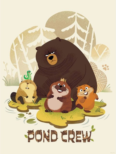 Komar Wandbild Disney Pixar Hoppers Pond Crew, Papierposter, Grün/Multicolor, Breite: 30 cm, Höhe: 40 cm - Bild 1