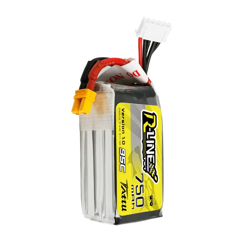 3er-Set TATTU R-Linie 1.0 LiPo Akku 4S, 14,8 V, 750 mAh, 95C für RC Hubschrauber, Quadcopter und FPV Renn-Drohnen - Bild 3