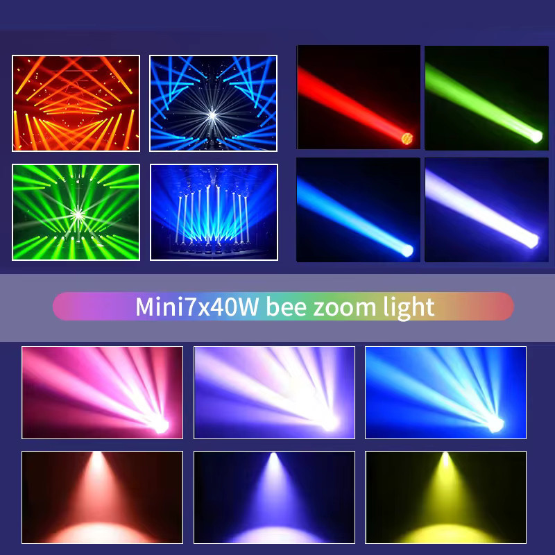 AICPOSE Bee Eye 4-in-1 RGBW LED Beam und Wash Moving Head mit Zoom, 4er Set, Schwarz - Bild 4